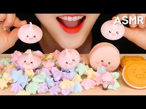 KAKAO FRIENDS SWEETS ASMR MACARON, MERINGUE COOKIES ASMR NO TALKING