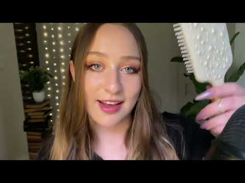 *one minute asmr* brushing your hair