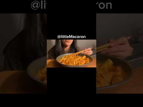 Spicy Cheesy Creamy Rose Tteokkbokki Korean Rice Cake + Buldak Carbonara Ramen Mukbang Asmr #shorts