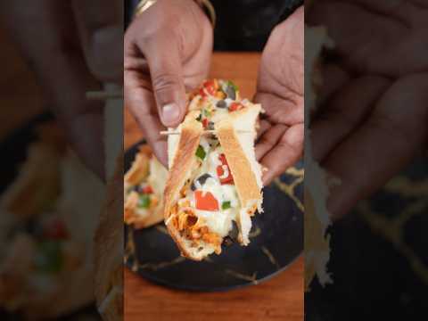 🔥 ASMR Viral Bread Pizza | Cheesy & Crispy | Satisfying Cooking Sounds #shorts #asmr