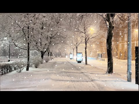 ASMR suomi - SNOWING IN FINLAND - snow sounds  - АСМР звуки снега Финляндия 🇫🇮  Walking in Helsinki