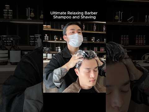 잠 잘 오는 최고의 릴렉싱 바버 샴푸와 면도 #바버샵 #헤어컷 #ASMR #팅글소리 #수면유도