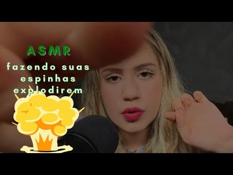 ASMR CUTUCANDO SUAS ACNES ATÉ VOCÊ DORMIR/ touching câmera e sons de boca