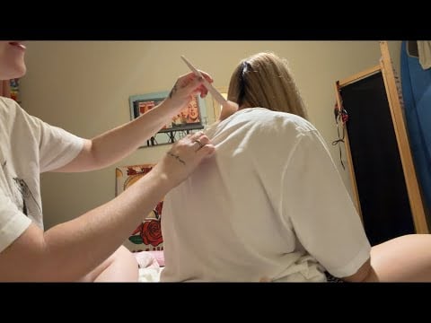 Asmr | Massagem e escovando cabelo antes de dormir 😴 