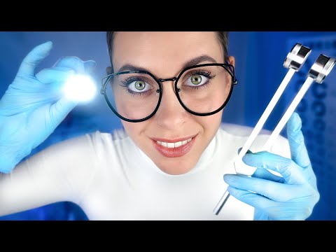 ASMR Nurse Exam YOU CAN CLOSE YOUR EYES, Cranial Nerve, Ear Cleaning, Eye, Ear Exam, ASMR For Sleep