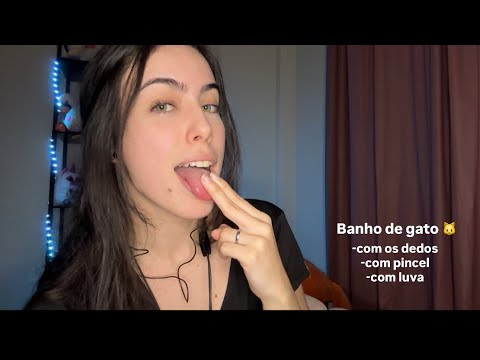 ASMR- SPIT PAINTING/ BANHO DE GATO (qual você prefere?)