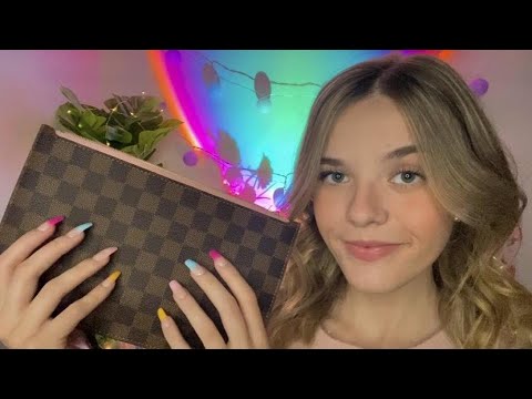 ASMR Tingly Louis Vuitton Taps & Scratches ♡ (long nails)