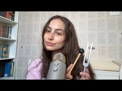 asmr tuning fork frequencies to reset you 🫶🏼