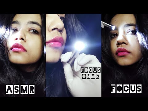 ASMR HINDI⭐|FOLLOW MY INSTRUCTIONS🔦|FOCUS TEST😴|Pen Torch Light Triggers✨