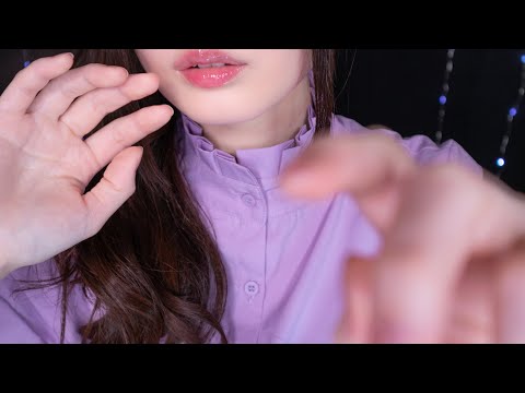 ASMR Close Up Whispering & Hand Movements for Sleep (Ear Attention, Layered Sounds, Mouth Sounds)