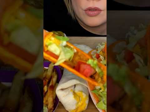 Extra Crunchy Tacos #shorts #asmr #asmreating #tacobell
