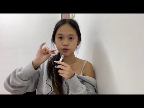 Doing ASMR at 12AM ( low quality mini mic asmr 🤪)