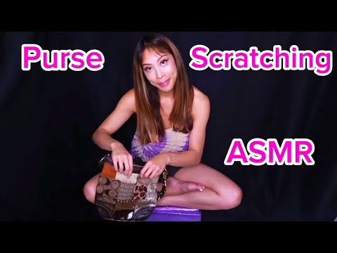 Leather Purse Fabric Scratching ASMR Sounds  | Various Textiles | Zippers Straps Buckle | No Talking