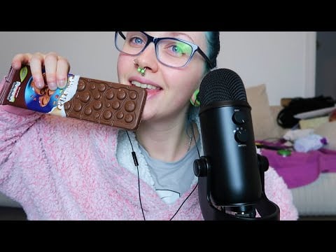 ASMR Eating SMARTIES Chocolate Bar (EATING SOUNDS)