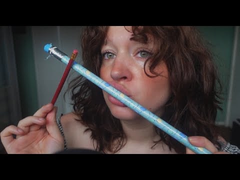 ASMR nothing but pencil eating (no talking, intense mouth sounds)
