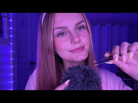 ASMR Plucking with the Fluffy Mic Cover