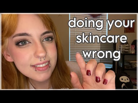 ASMR Doing Your Skincare Wrong ~ personal attention, mouth sounds