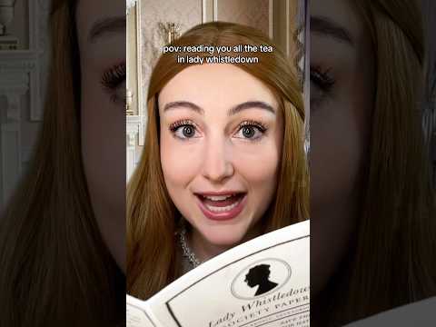 pov: reading you all the tea in lady whistledown #asmr #bridgerton
