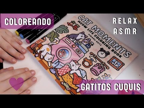 ASMR | Coloreando gatitos cuquis 🩷 | SOFT SPOKEN