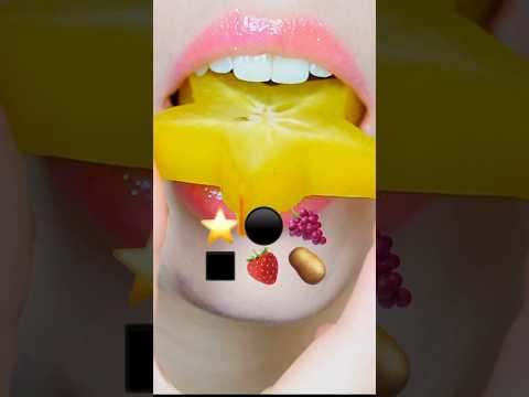 asmr EMOJI FOOD Compilation 이모지 챌린지 모음집 ⭐️⚫️🍇🍓 eating sounds 리얼사운드 먹방