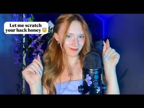 ASMR 😇back scratching, hair brushing, mouth sounds💆I’ll make you sleepy💙