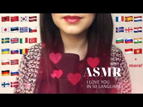 ASMR Whispering 💗I LOVE YOU💕 in 50 Languages ❤