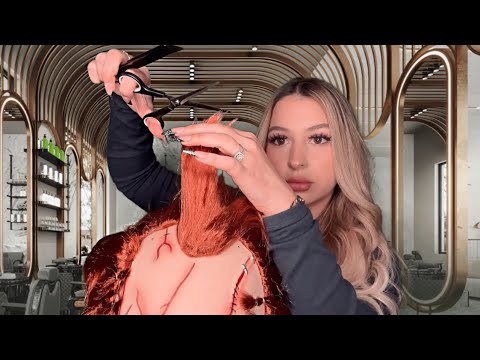 ASMR Hair salon Roleplay ✂️ Cutting and Styling your hair👹