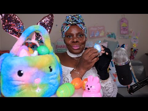 CUTE SWEET BUNNEY BASKET TREATS ASMR EATING SOUNDS
