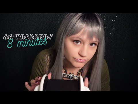 80 ASMR Triggers in 8 Minutes! (no talking, just tingles)