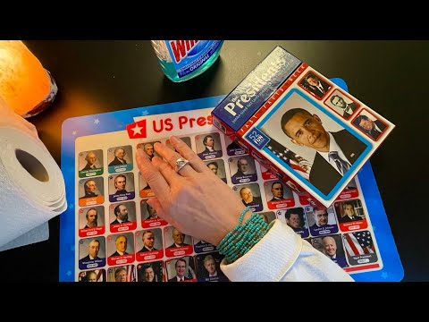 ASMR | Sorting U.S. Presidents Fact Cards in Chronological Order, Video Prep Behind the Scenes