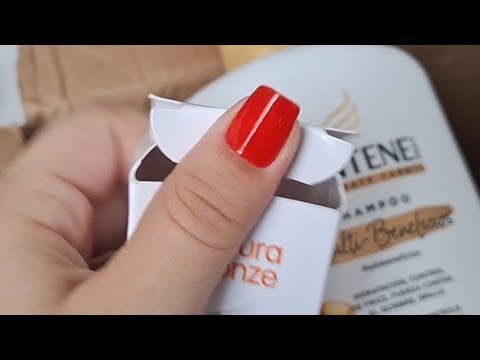 ASMR| bem caseiro abrindo caixa com compras🧴sons de papelão e embalagens