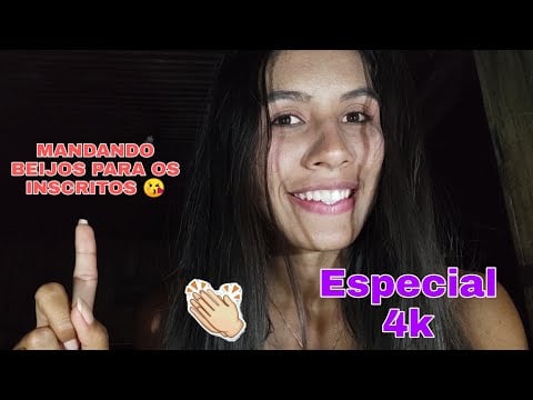 ASMR ESPECIAL 4k / Mandando beijos para os inscritos e respondendo perguntas 😘