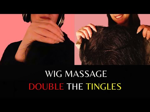 Soft Wig Scratching ASMR – Dual Experience in One Video: Talking vs No Talking (Humming) 