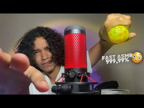 extra FAST asmr com sensibilidade 999,99% (mouth sounds, fast hands sounds e tapping)