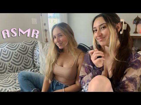 ASMR on my bestie ✿ hair play, light touch massage, back scratching ♡