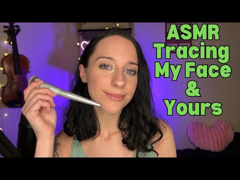 ASMR Tracing Your Face Then Mine🦋[clicky whispers,semi inaudible]