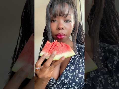ASMR eating a watermelon 🍉 #asmrvideo #asmreating