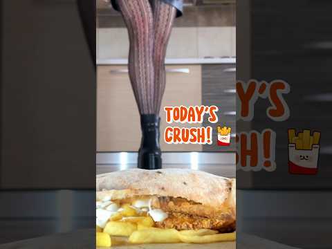 King Kebab vs. Crispy Nuggets! Oddly Satisfying Boots Crushing Fast-Food! ASMR