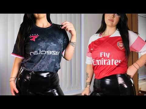 ASMR Esport and football jersey fabric tingles