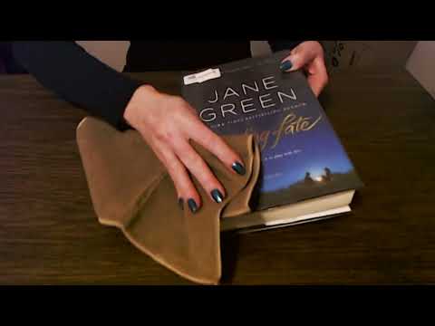 ASMR | Handling/Wiping Library Books | Dust Jacket Crinkles (No Talking)