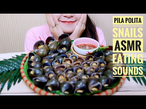 ASMR Pila polita SNAILS,EATING SOUNDS,mukbang|LINH-ASMR