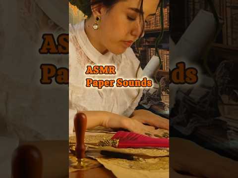 ASMR Paper Sounds ✨️ #asmr #papersounds #asmrvideos #darkacademia #crunchyasmr
