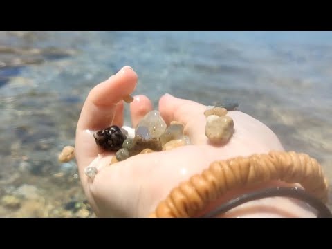 Asmr lofi in the sea!!Beautiful day,beautiful clear water and sky!!(water sounds,splashing,swimming)