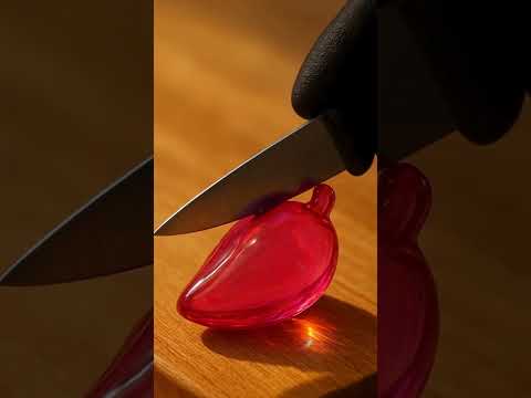AI Glass Cutting ASMR Relaxing #shorts  #ai #asmr #asmrai #fruitglass #glasscutting