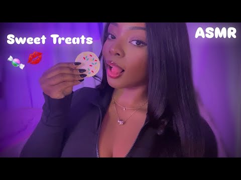 ASMR | Sweet Treats & Tingly Mouth Sounds 🤍 Eating Sounds, Kisses, Slurps, And MORE 💋✨