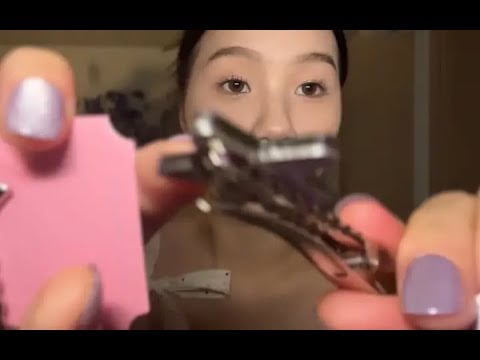 【助眠】五分钟快速上妆（无人声），帮你快速入睡！家人们快来盖好小被子睡觉觉啦！#asmr助眠视频 #声控助眠 #哄睡系列 #敲击音 #安睡一整晚