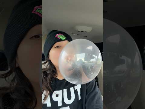 BIG BUBBLE ASMR | blowing a huge woobly bubble with QUENCH gum sounds