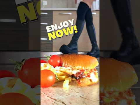 Demon Crushers vs. Juicy Fast-Food! Oddly Satisfying Boots Crushing! ASMR