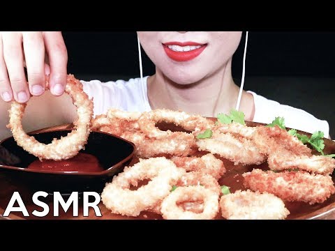 ASMR CRUNCHY ONION RINGS 바삭한 양파튀김 리얼사운드 먹방