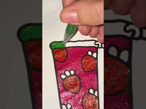Amo 💕 #asmr #glitter #glitterpen #glitterpainting #painting